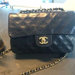 Chanel turn-lock double flap